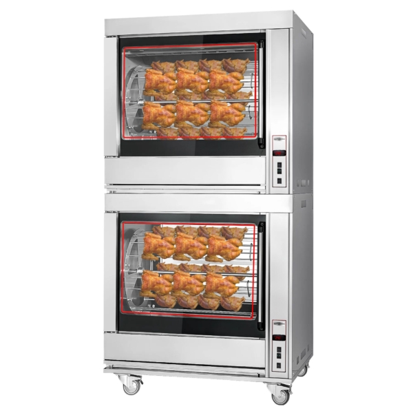 Grill à poulet électrique rotatif - 20kW - avec 14 broches pour jusqu'à 84 poulets