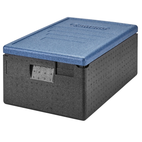 CAMBRO | CAM GOBOX® - chargeur par le haut - GN 1/1 - Noir - Couvercle Bleu Glace