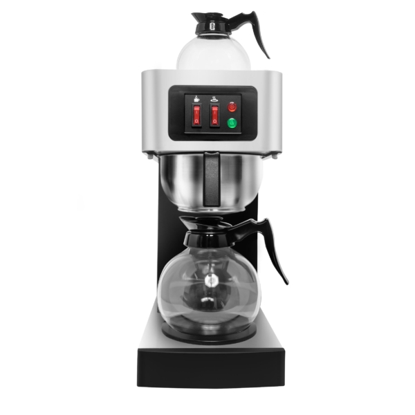 Machine à café filtre - 1,8 litre - 2 kW - avec 2 plaques chauffantes - incl. 2 carafes en verre