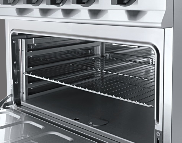 Cuisinière à gaz - 34,5 kW - 4 brûleurs - Four électrique statique inclus - 7,5 kW