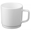 (50 pièces) Tasse à thé/café en polycarbonate, blanc - 200 ml