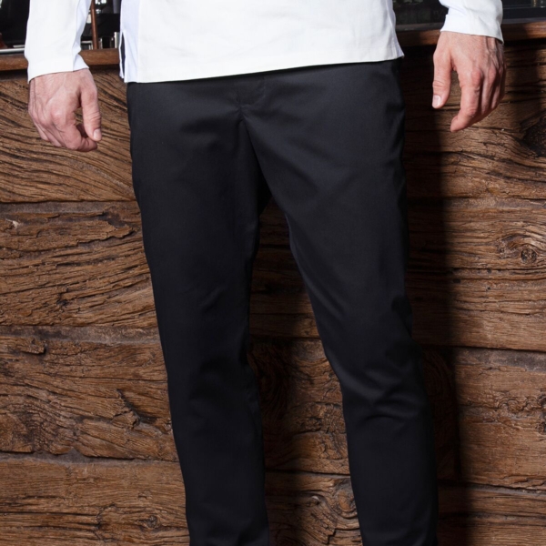 KARLOWSKY | Pantalon chino moderne stretch homme - Noir - Taille : 64