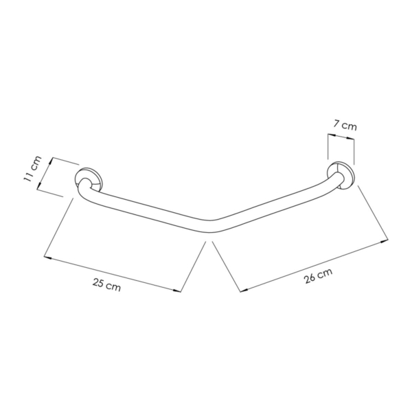 Poignée de maintien - inox - Longueur : 260mm