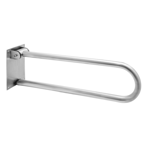 Poignée de maintien pour les toilettes - pliable - inox - Longueur : 680mm