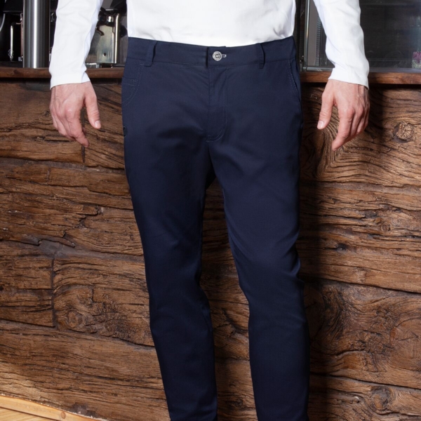 (6 pièces) KARLOWSKY | Pantalon 5 poches homme - Bleu nuit - Taille : 66