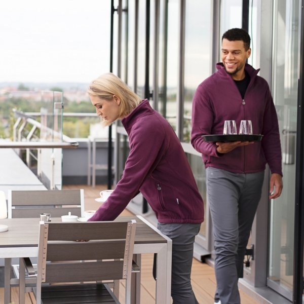 KARLOWSKY | Veste polaire de travail homme Warm-Up - Aubergine - Taille : XL