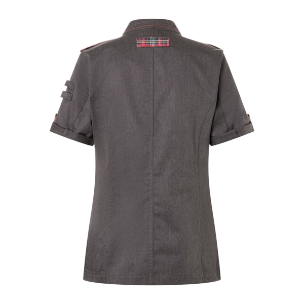 KARLOWSKY | Veste de cuisine à manches courtes pour femmes - Style denim ROCK CHEF®-Stage2 - Taille : 34