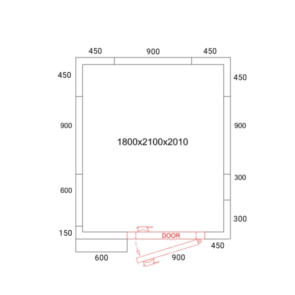 Chambre froide - 1800x2100mm - 5,88m³