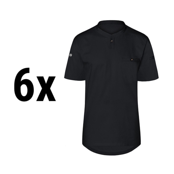 (6 pièces) KARLOWSKY | Chemise de travail manches courtes Homme Performance - Noir - Taille : 5XL