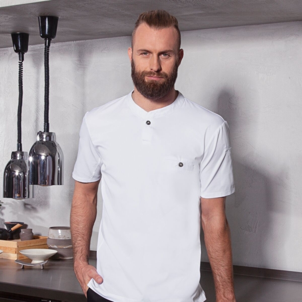 (6 pièces) KARLOWSKY | Chemise de travail manches courtes homme Performance - Blanc - Taille : 5XL