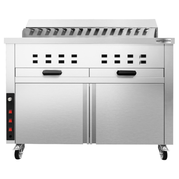 Grill au charbon de bois - Pour Adana & Shish Kebab - avec 15 piques rotatives automatiques