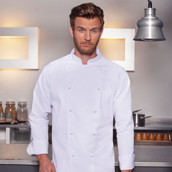 (6 pièces) KARLOWSKY | Veste de cuisine Basic - Blanc - Taille : M