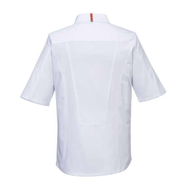 (5 pièces) Veste de cuisine à manches courtes MeshAir Pro - Blanc - Taille : 3XL