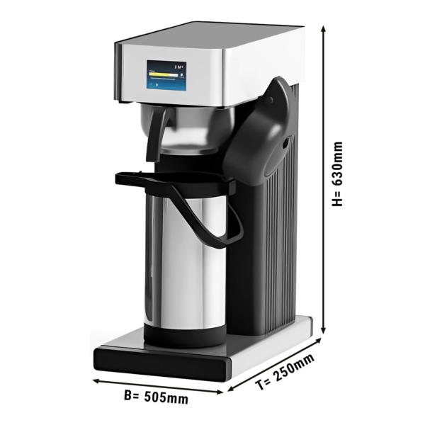 Machine à café filtre - 2,2 litres - 1,9 kW - remplissage d'eau manuel ou automatique - incl. carafe thermos à pompe