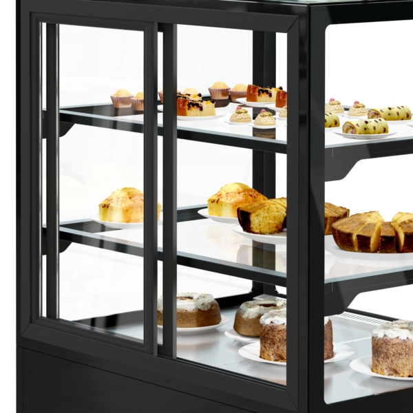 Vitrine à gâteaux - 1000mm - avec éclairage LED & 2 étagères