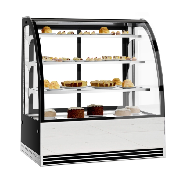 Vitrine à pâtisserie - 1200mm - avec éclairage LED & 3 étagères