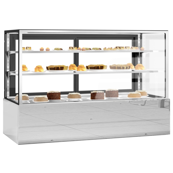 Vitrine à pâtisserie - 1800mm - avec éclairage LED & 2 étagères