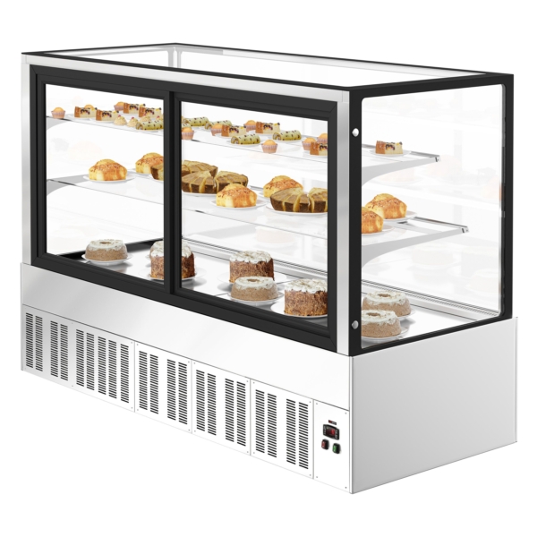 Vitrine à pâtisserie - 1800mm - avec éclairage LED & 2 étagères