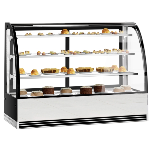 Vitrine à pâtisserie - 1800mm - avec éclairage LED & 3 étagères