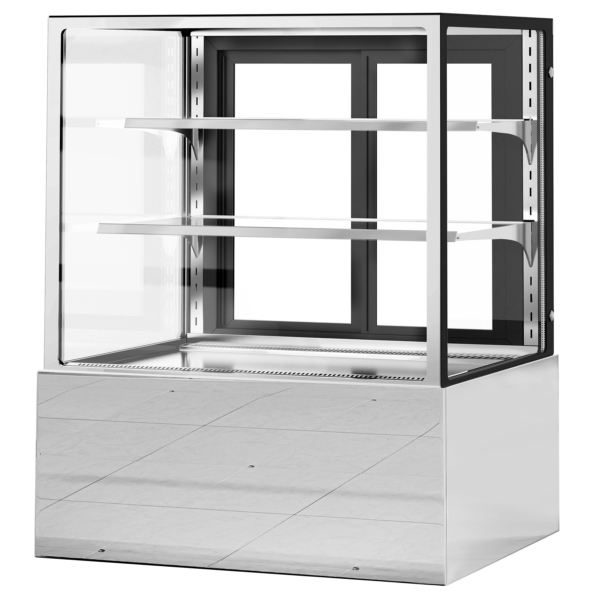 Vitrine à gâteaux - 900 mm - avec éclairage LED - 2 étagères