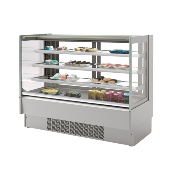 Vitrine à gâteaux - 1290mm - avec éclairage LED & 3 étagères