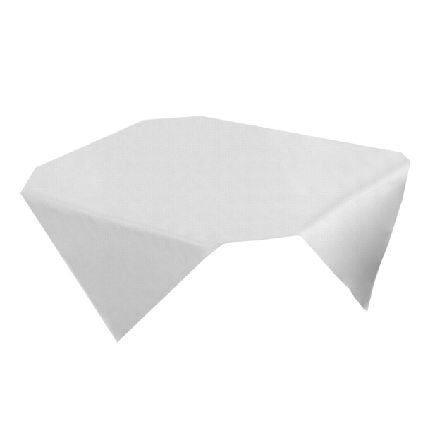 Nappe centre de table damassée Porto Diamant - 100 cm x 100 cm - Lot de 50 pièces en blanc