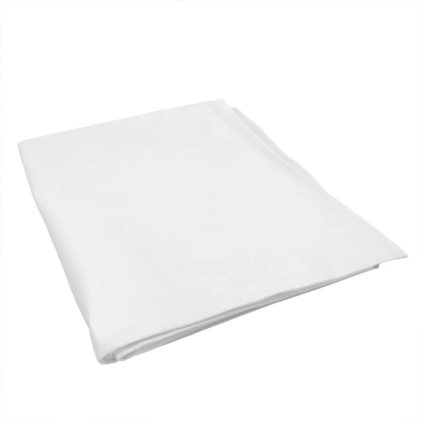 Bouche serviettes en satin lisse damassé Porto - 50 cm x 50 cm - Lot de 50 pièces en blanc