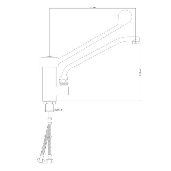 Mitigeur monotrou 5000 - avec robinet pivotant & mitigeur monocommande