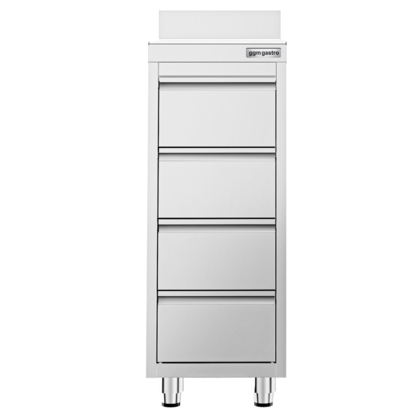 Armoire à tiroirs PREMIUM - avec 4 tiroirs et rebord - 400x600mm