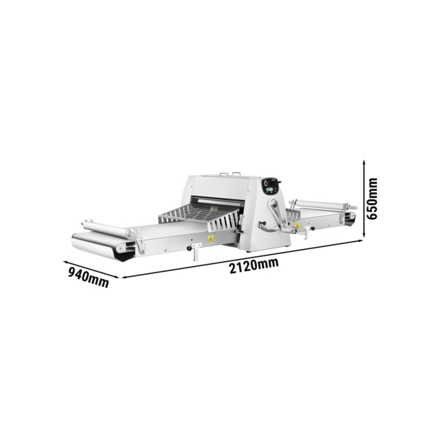 Machine à abaisser la pâte pour boulangerie - Modèle de table - 500 Watt - Convoyeur de 1700 mm