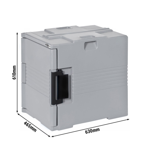 2x Thermobox - Chargeur frontal - 58 litres - pour 12x GN 1/1 - incluant un chariot de transport