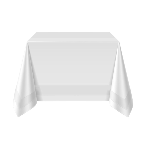 Nappe de table damassée Tessin Atlas - 130 cm x 220 cm - Lot de 20 pièces en blanc