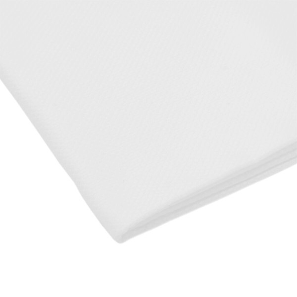 Nappe de table damassée Porto Diamant - 130 cm x 220 cm - Lot de 30 pièces en blanc