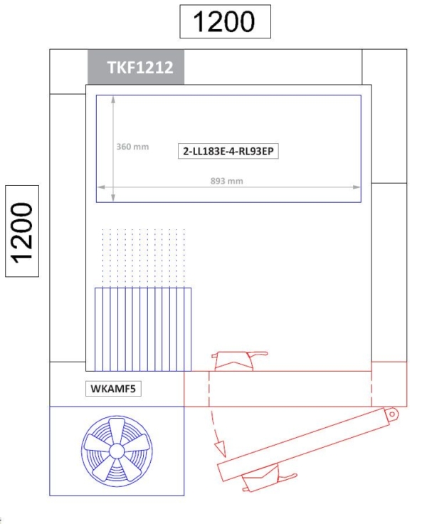 Rayonnage à clayettes aluminium anodisé - 893 x 1685 mm