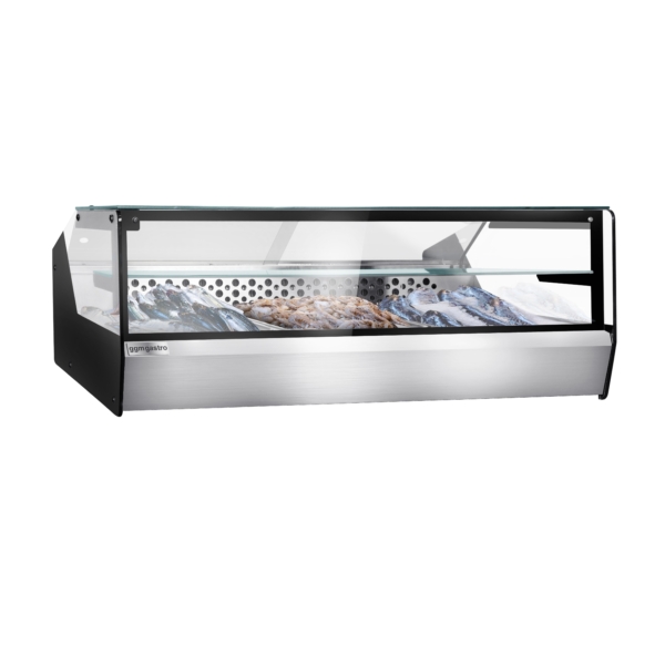 Vitrine réfrigérée de table pour poisson & viande - 870mm - pour 3x GN 1/1