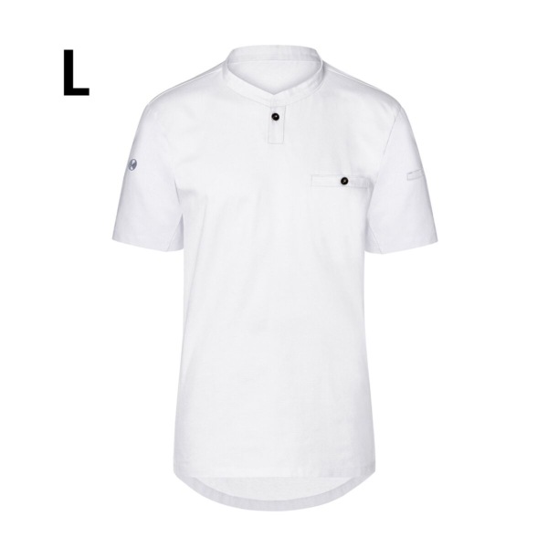 (6 pièces) KARLOWSKY | Chemise de travail manches courtes homme Performance - Blanc - Taille : L