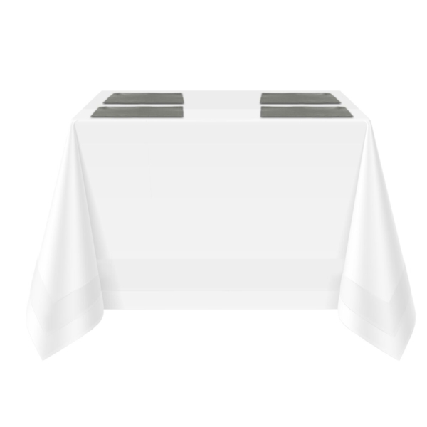 Set de table damassé Porto Diamant - 30 cm x 45 cm - Lot de 50 pièces en gris platine