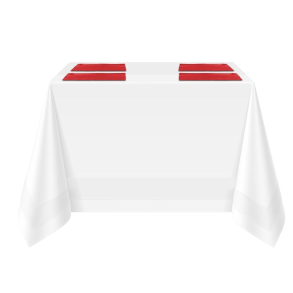 Set de table damassé Vienna - 30 x 45 cm - Lot de 300 pièces en rouge vif