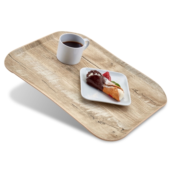 (12 pièces) CAMBRO | CENTURY™ - Plateau en fibre de verre - Rectangulaire - 430x330mm - Finition bois chêne clair - Antidérapant