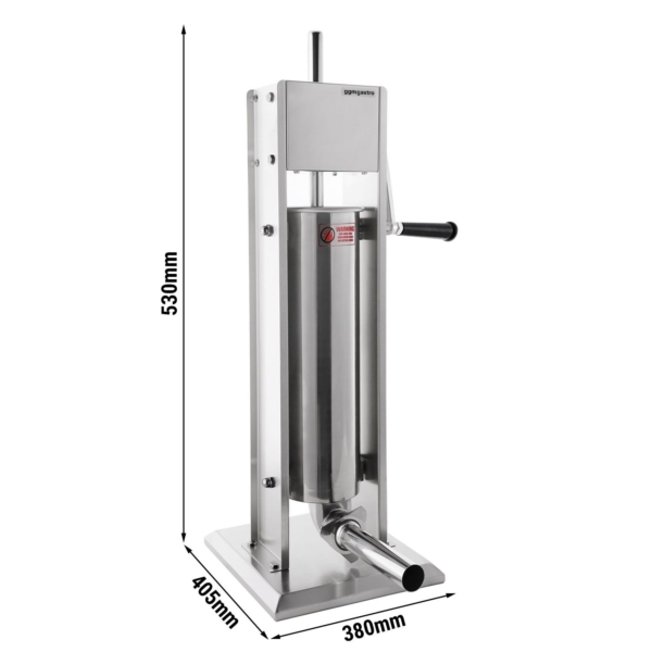 Remplisseur de saucisses manuel et machine à churros - 3 litres - Acier inoxydable - avec 4 embouts pour saucisses et 3 embouts pour churros