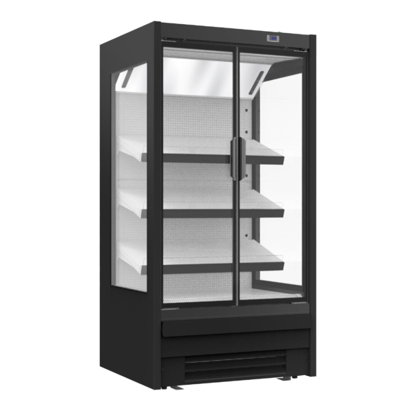 Vitrine réfrigérée murale - 1018mm - 528 litres - avec éclairage LED, portes vitrées isolées & 3 étagères