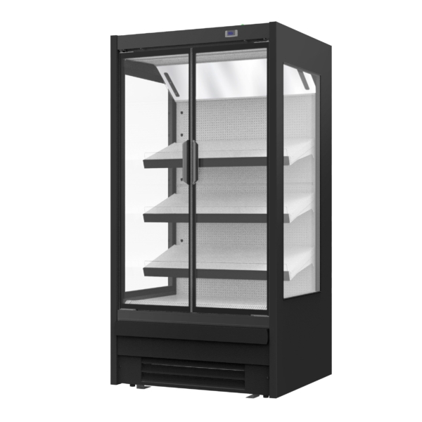 Vitrine réfrigérée murale - 1018mm - 528 litres - avec éclairage LED, portes vitrées isolées & 3 étagères