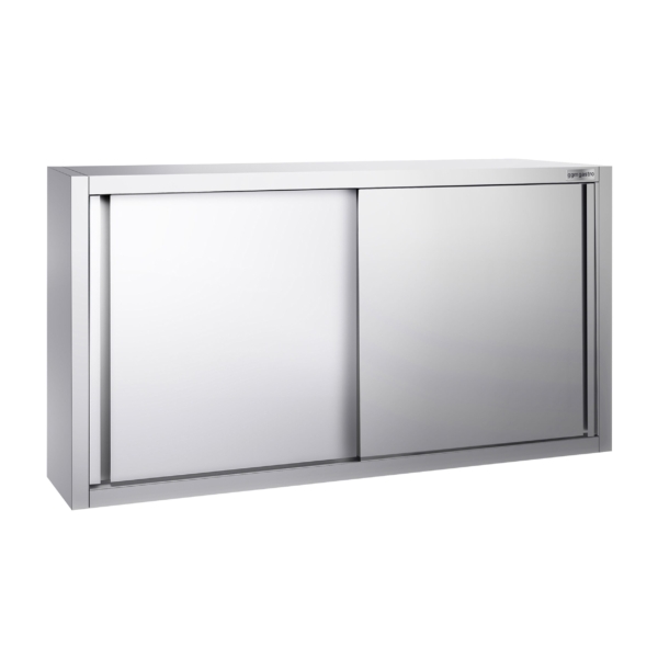 Armoire murale en inox PREMIUM - 1600x400mm - avec porte coulissante - hauteur 800mm