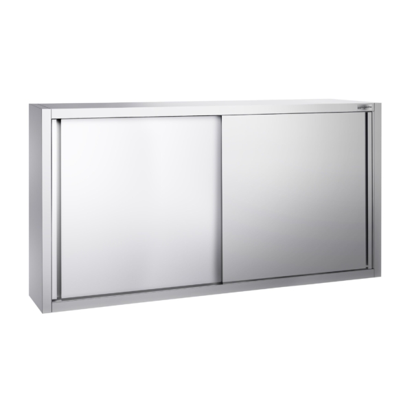 Armoire murale inox PREMIUM - 1800x400mm - avec porte coulissante - hauteur 1000mm