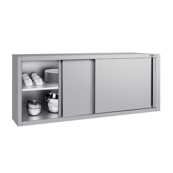 Armoire murale inox ECO - 1800x400mm - avec porte coulissante - hauteur 650mm