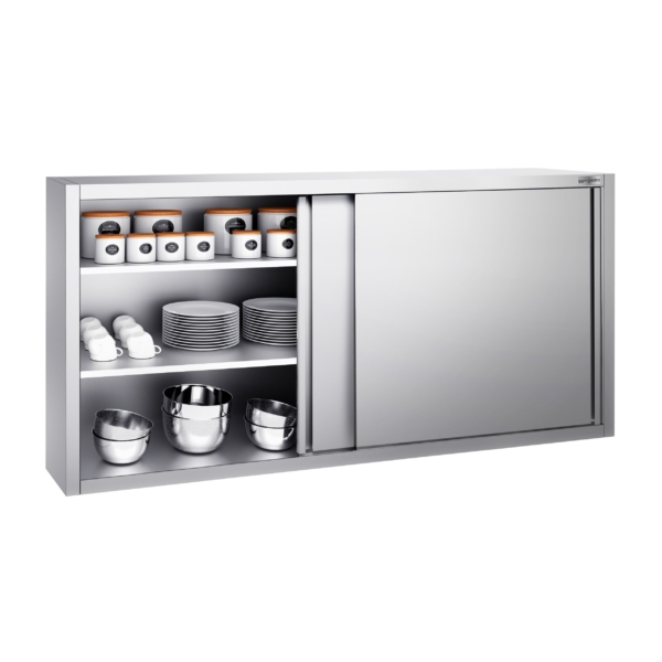 Armoire murale en inox PREMIUM - 2000x400mm - avec porte coulissante - hauteur 1000mm