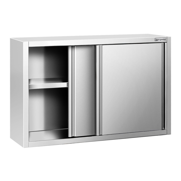 Armoire murale en inox PREMIUM - 1200x400mm - avec porte coulissante - hauteur 800mm