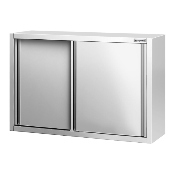 Armoire murale en inox PREMIUM - 1200x400mm - avec porte coulissante - hauteur 800mm