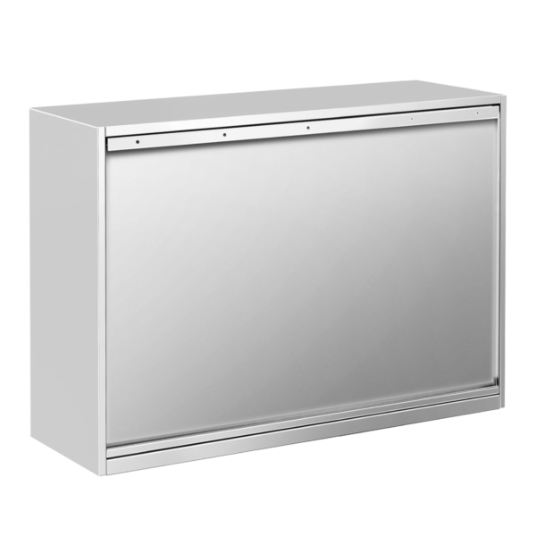 Armoire murale en inox PREMIUM - 1200x400mm - avec porte coulissante - hauteur 800mm