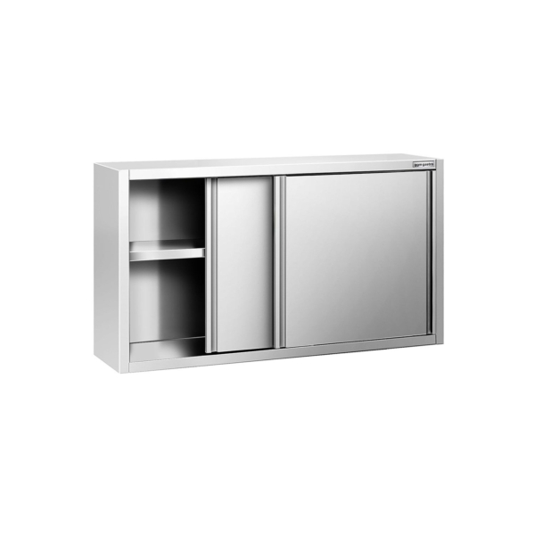 Armoire murale en inox PREMIUM - 1400x400mm - avec porte coulissante - hauteur 800mm